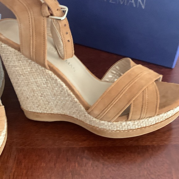 Authentic Stewart Weitzman women’s wedge sandal size8M only worn once - Picture 14 of 16